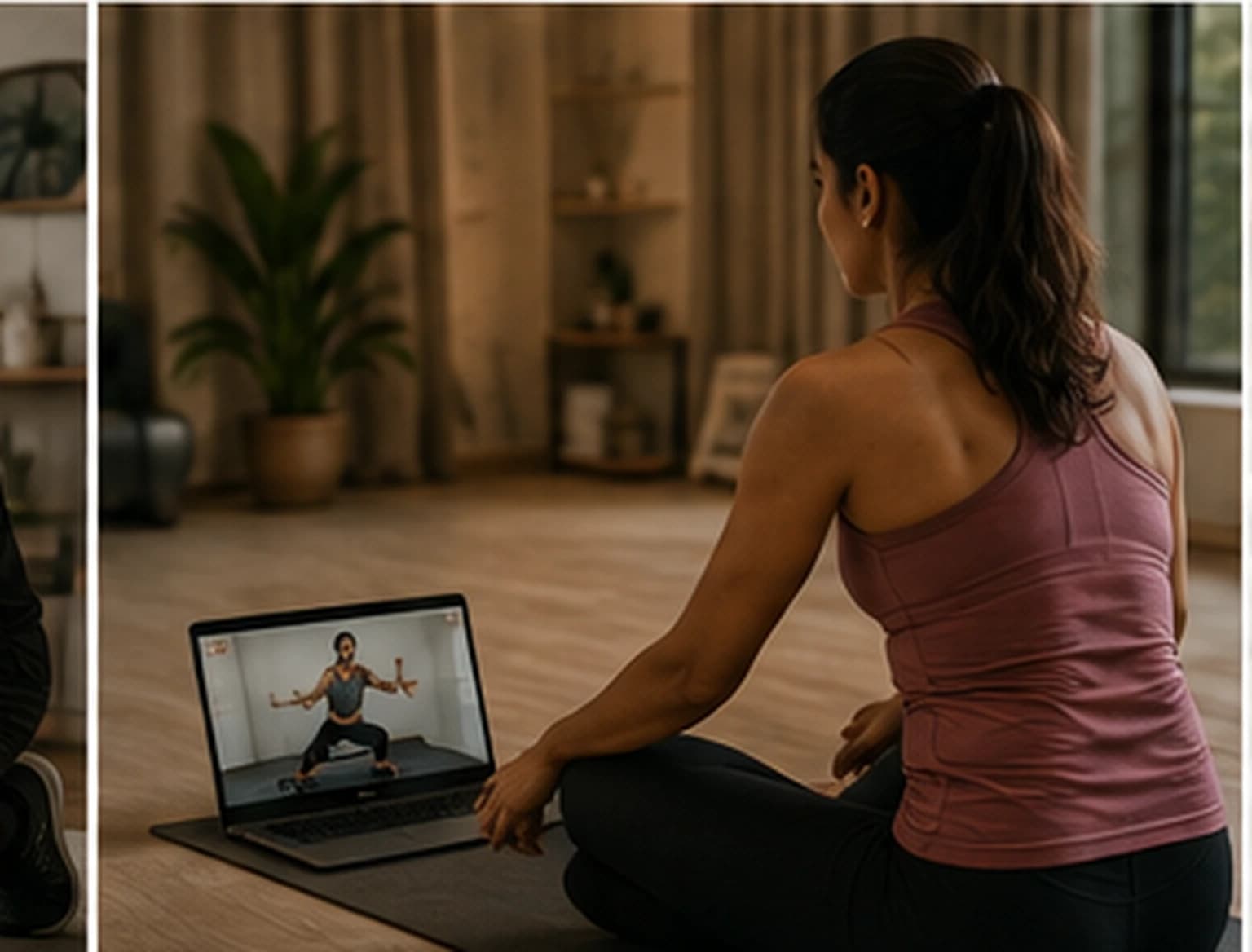 Illustrative remote coaching session at home